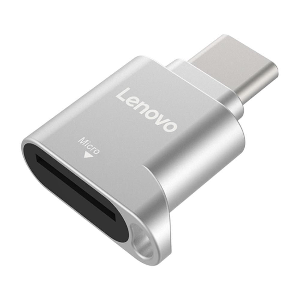 Lenovo-lector de tarjetas D201, USB tipo C, 480Mbps, 512GB, USB-C, TF, microSD, adaptador de tipo OTG-C, tarjetas de memoria para teléfono inteligente y portátil