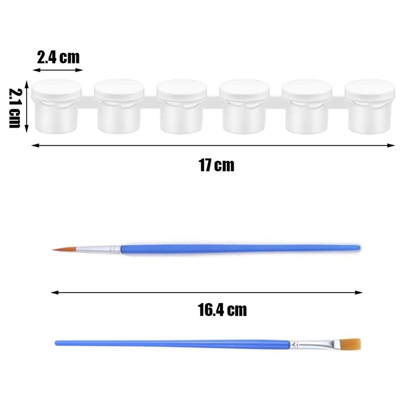 25 Lege Verf Strips 150 Potten 5Ml Verf Cup Potten Verf Pot Plastic Clear Storage Containers Met 4 Stuks penselen