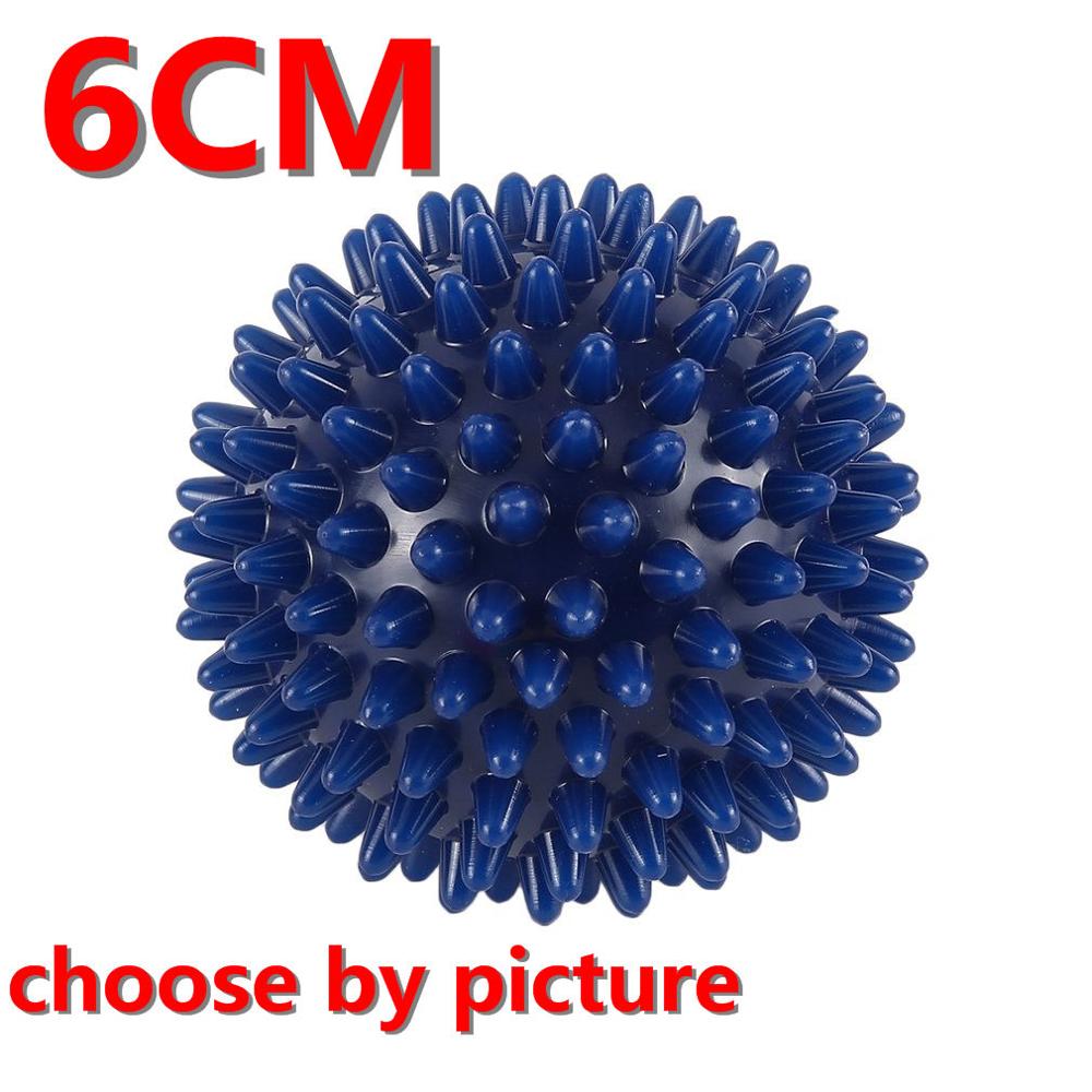 6-8 Cm Duurzaam Pvc Spiky Massage Bal Trigger Point Sport Fitness Hand Foot Pain Relief Fasciitis Plantaris Reliever egel Bal: Blauw