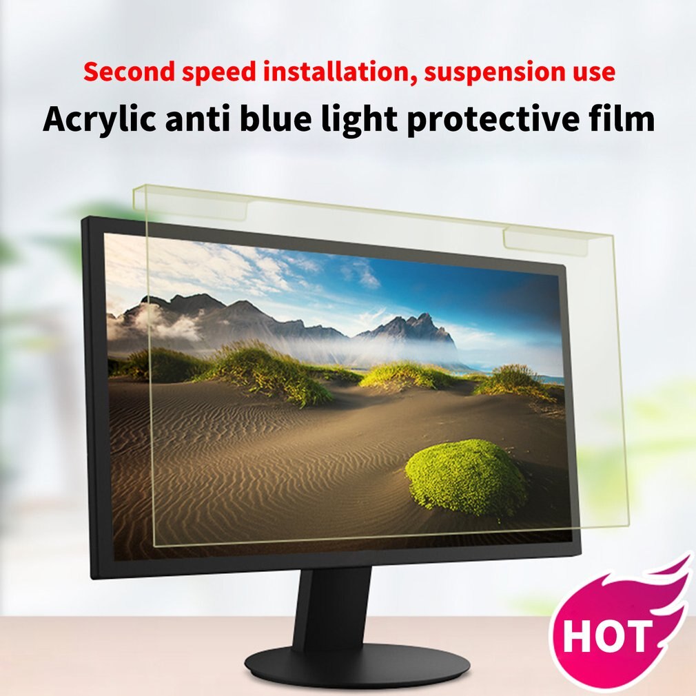 Anti blue light screen filter for computer widescreen desktop pc led display panel privacy filter screen anti blue light