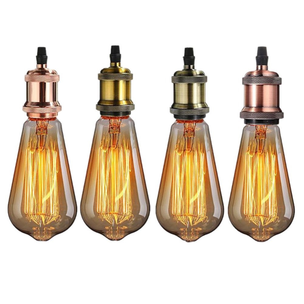 5 Lamp Head Vintage Edison Lamp Base Color light A... – Grandado