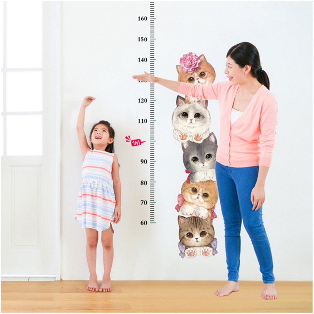 Cute Cat Theme Family Room Window Wall Mural Decorative Decal Beautiful Diy Detachable Wall Sticker Accessories Tools