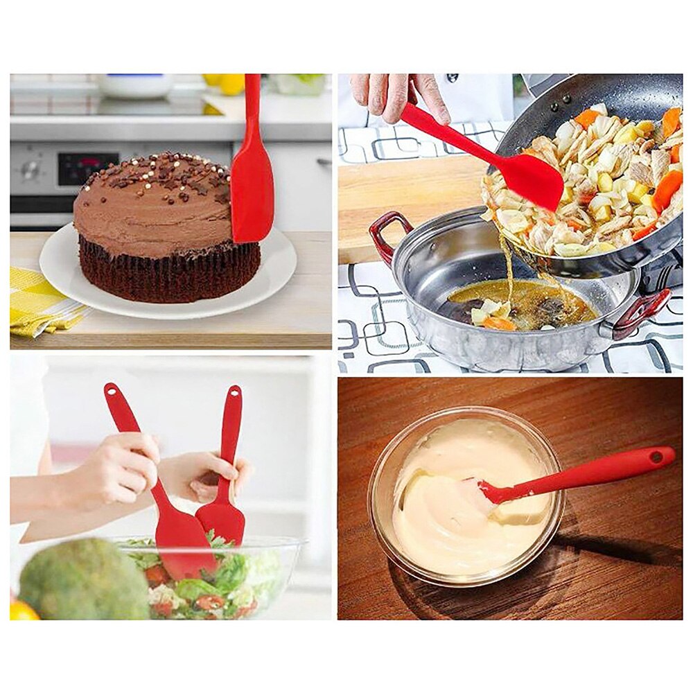Food Grade Silicone Spatula Set for Cooking Baking High Heat Resistant Non Stick Cookware