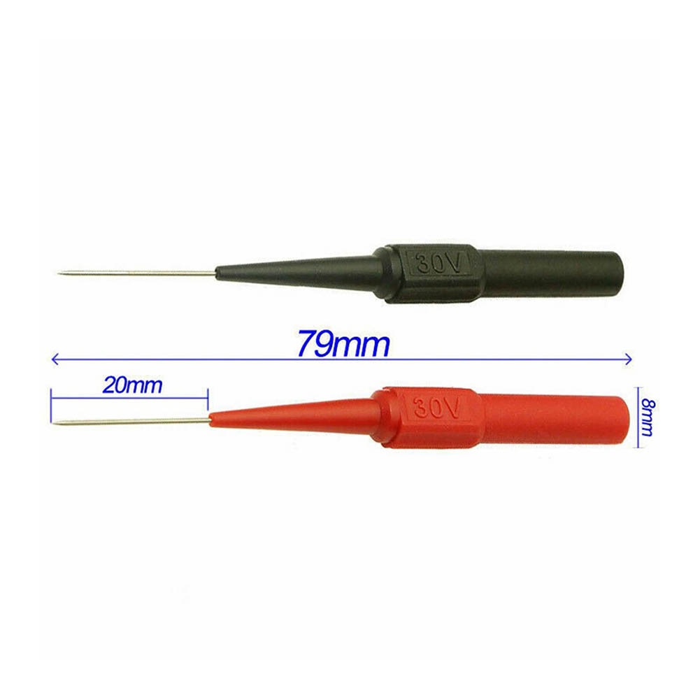 40-10Pcs Diagnostic Tools Multimeter Test Lead Extention Back Piercing Needle Tip Probes Autotools Automotive Kit Machine 0.7MM