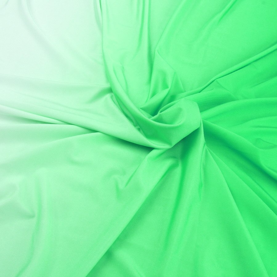 2 tone ombre spandex fabric gradient elastic material for dancerwear leotard Latin Clothing Lycra Stretch Fabric by Yard: Green to White