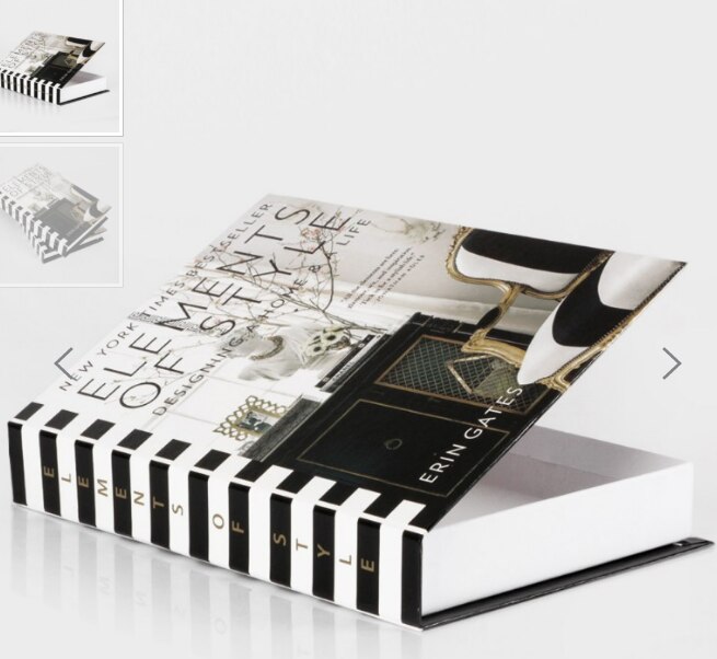 Boîte décorative en forme de livre, en carton, pour la maison