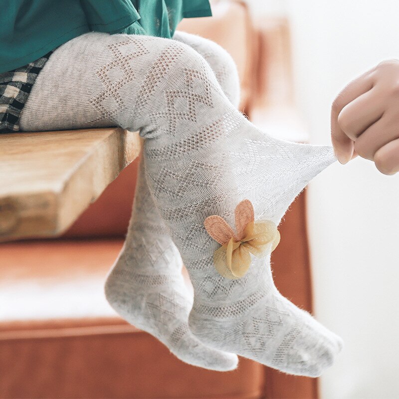 10 pçs bonito doce cor do bebê verão collants bebê da criança do miúdo menina com nervuras meia algodão quente meia-calça sólido apertado 0-5 anos menina