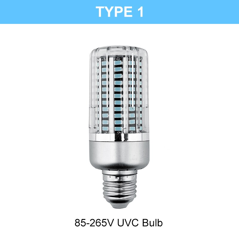 85-265V lampada germicida UV LED lampadina UVC E27 disinfezione domestica luce sterilizzante con telecomando e Timer: 1