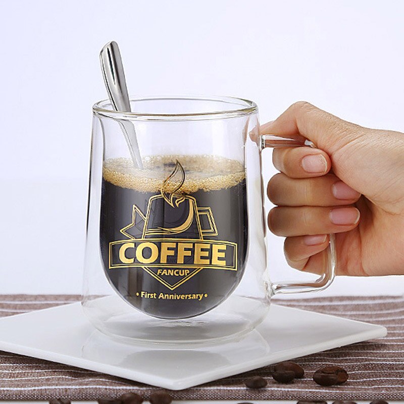 1Pcs 200Ml/300Ml Dubbele Wand Mok Kantoor Mokken Warmte Isolatie Dubbele Koffie mok Koffie Cup Drinkware
