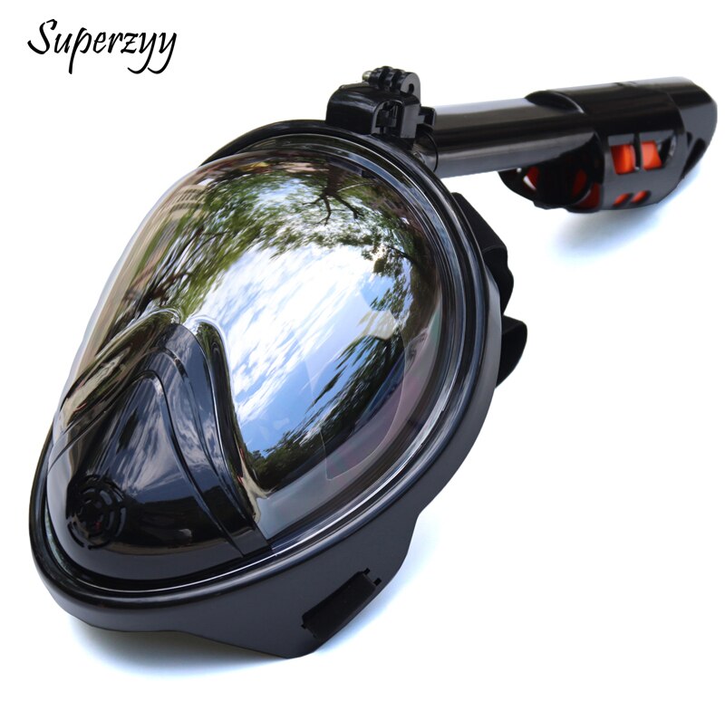 Underwater Anti Fog Diving Mask Snorkel Swimming Training Scuba mergulho 2 In 1 full face snorkeling mask For Gopro Camera