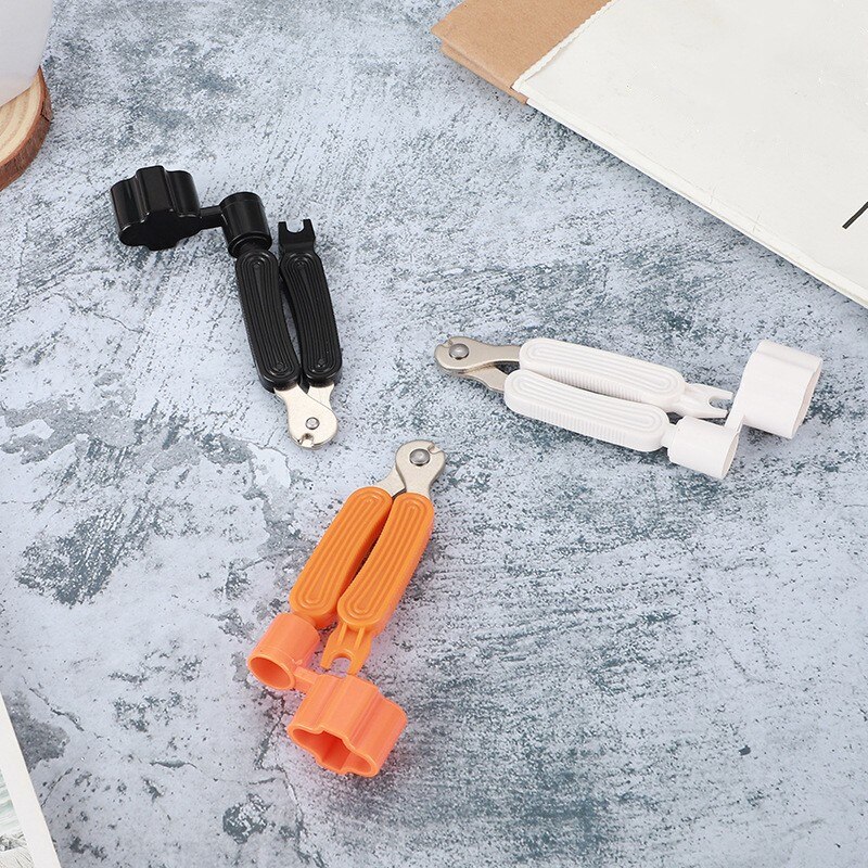 3 in 1 Guitar String Winder Easy to Carry Multi-purpose Electric Wood Guitar Winder Pin Puller String Cutter Guiter Parts