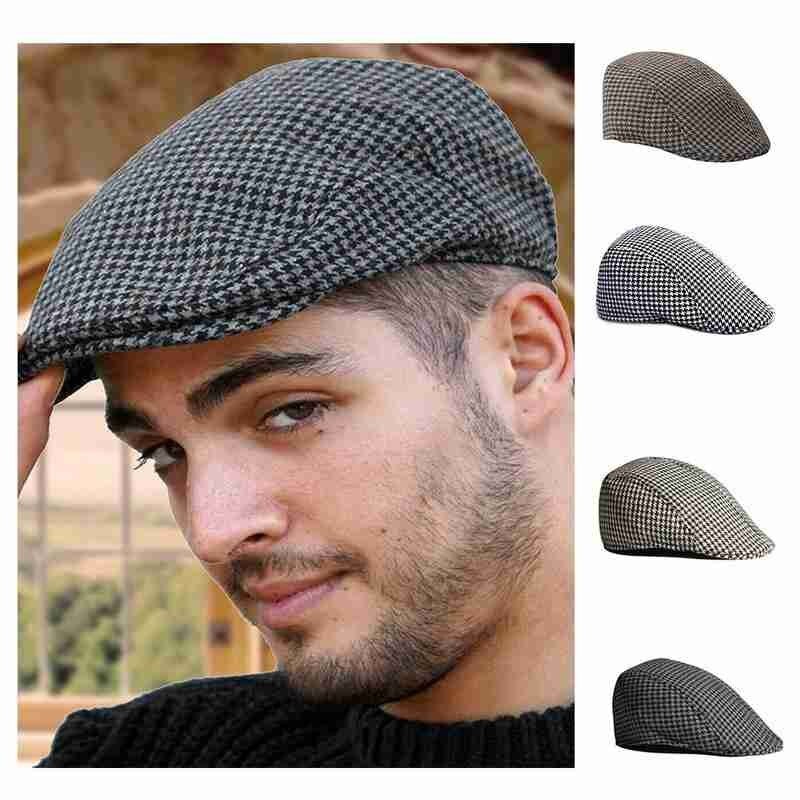 1Pc Peaky Blinders Hoed Katoen Plaid Baret Vintage Tweed Cap Verstelbare Hoed Voor Mannen En Vrouwen Accessoire Lente Peaky blinders Hoed