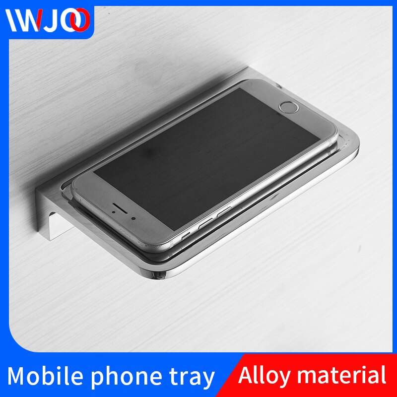 Mensole per bagno cremagliera di stoccaggio gadget per la casa montaggio a parete accessori per bagno vassoio per telefono cellulare addensato