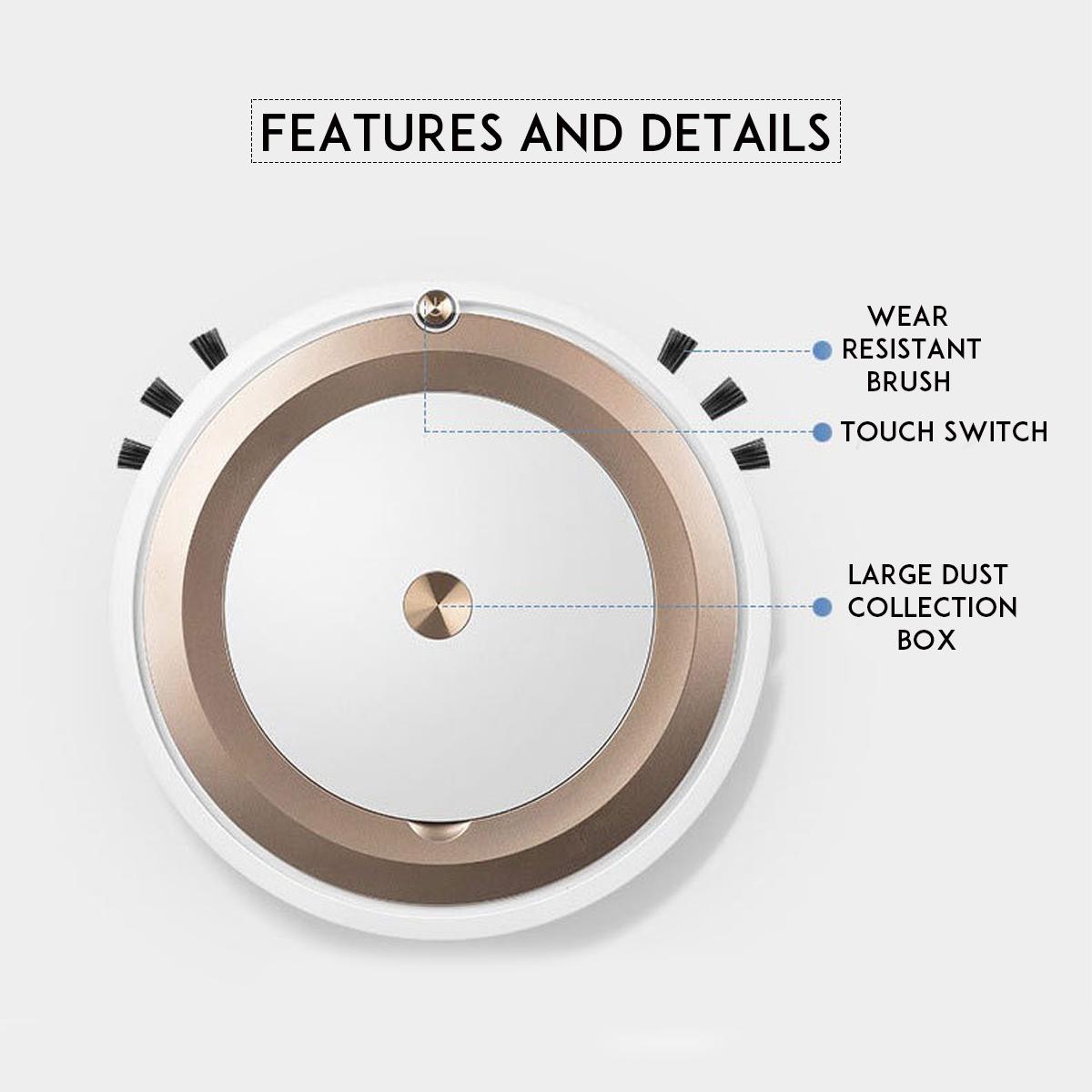 3-In-1 Multifunction Sweep Mopping Robot Vacuum Cleaner Rechargeable Dry Wet Mop Vacuum Cleaner Strong Suction Home Clean