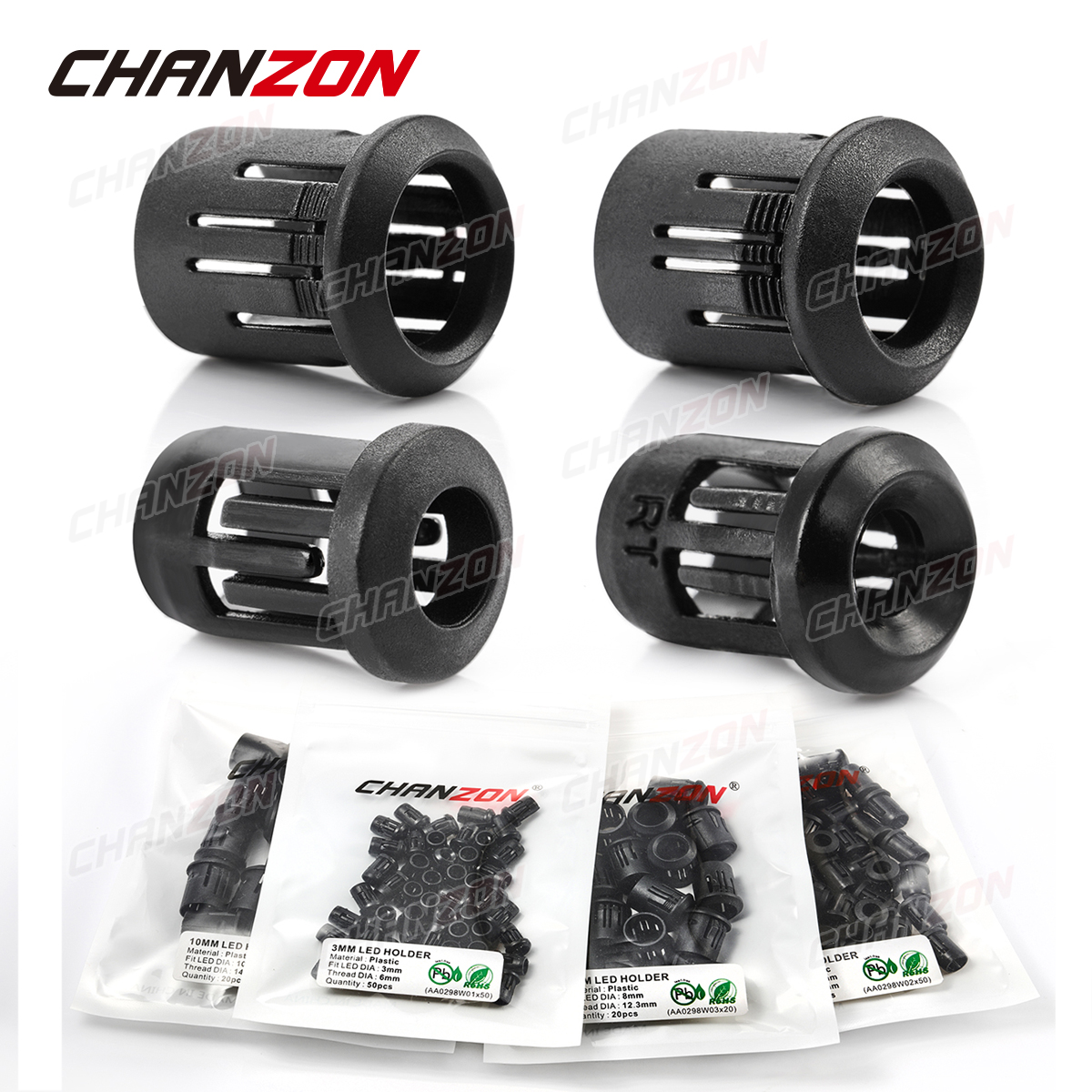 3mm 5mm 8mm 10mm LED Halfter Sockel Clip Lünette Leuchtdiode Lampe Basis Abdeckung Kunststoff Anzeige montieren Tafel Blub Tasse fallen