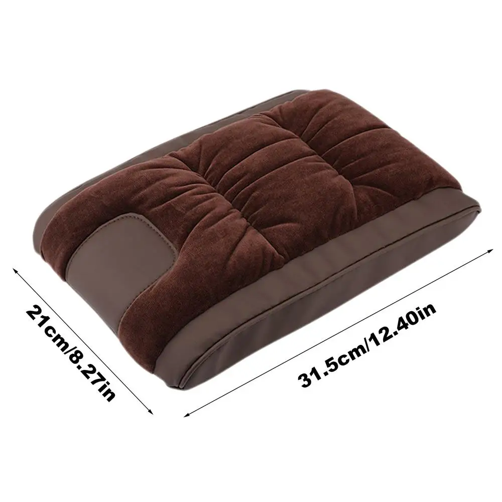 Coussin de rehaussement de boîte d'accoudoir de voiture, fournitures de console d'accoudoir, console centrale automatique, housse de coussin d'appoint: MARRON