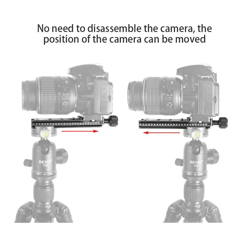 NNR-150 Slide Rail RRS long Quick Release plate Clamp Lens Support Holder for Arca swiss Tripod camera ball head
