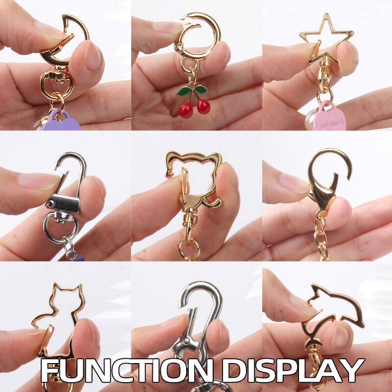 Metal Keychain Hook Key Chain Car 1 Piece Zinc Alloy DIY Cute Style Luggage Car Key Ring Opening Ring Lesbian Gay Key Ring