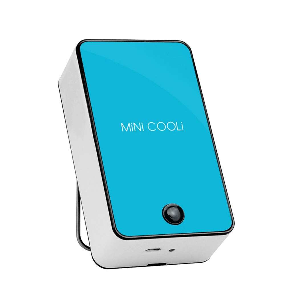 Draagbare Mini Airco Ventilator Rechargeeable Batterij Usb Zomer Cool Elke Ruimte Airconditioner Ventilator Apparaat Thuis: Blue 