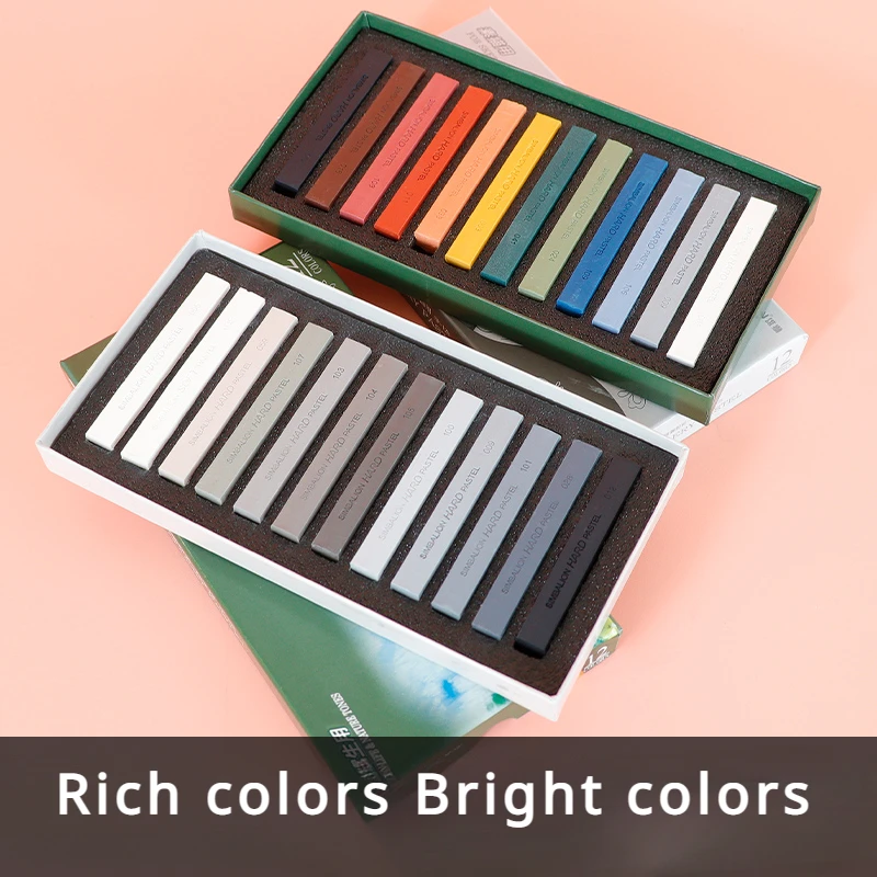 Juego de tiza para bocetos, palo de tiza colorido, Material ecológico, juego de dibujo , suministros escolares, crayones para niños, 12 colores