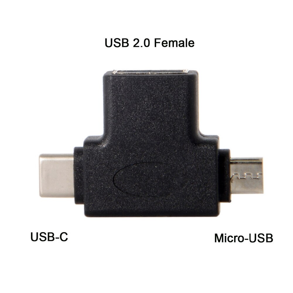 Usb 3.1 Type-C &amp; Micro Usb Combo Naar Usb 2.0 Een Vrouwelijke Otg Gegevens Host Adapter