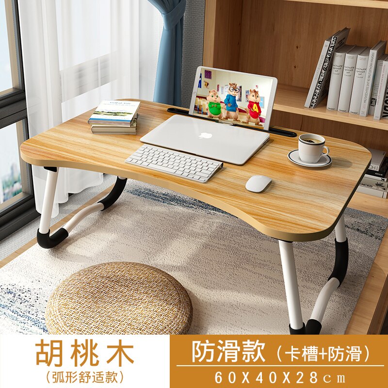 Soporte plegable para ordenador portátil, mesa de estudio para cama, sofá, mesa de servicio de té: D 60 40 28CM