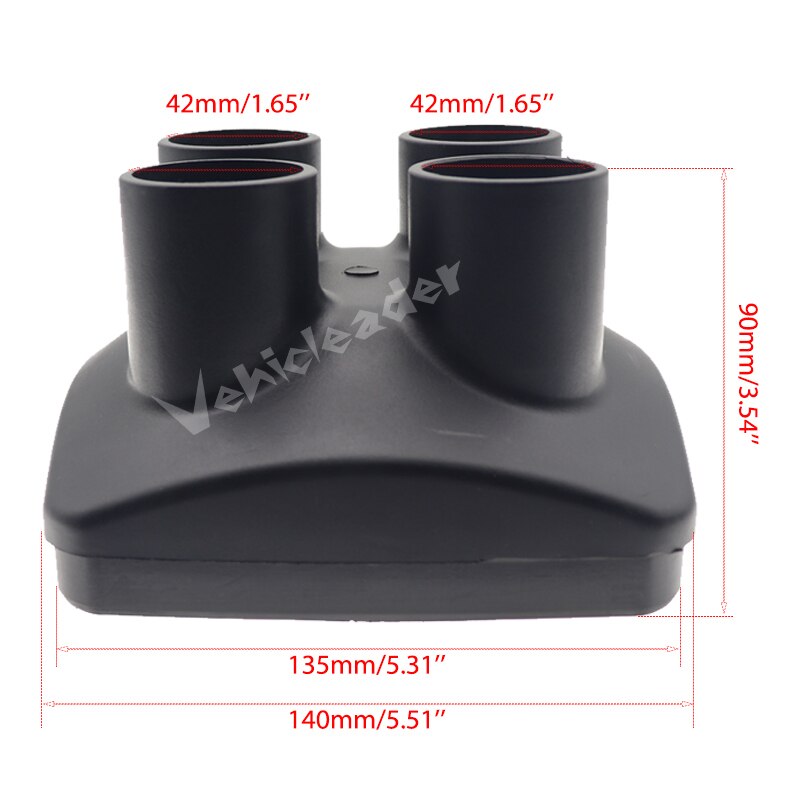 42/60/75/90mm ventilasjonsdeksel for luftutløp for 2kw / 5kw luftdiesel parkeringsvarmer deler til webasto varmeapparat for bilvogn buss campingvogn: 5kw fire hull 42mm