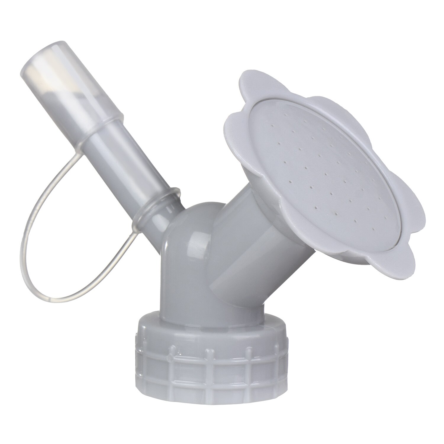 Dual Head Mini Watering Can Plastic Plant Bottle Watering Spout Small Watering Can for Indoor Plants Garden Accessories Sprinkle: grey
