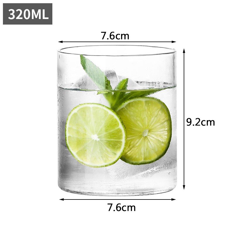 Glass Cup Transparent Tea Coffee Mug Ice Beer Cup Heat Resistant Insulated Glass Cup Milk Juice Mug Origami Style: style D 320ML