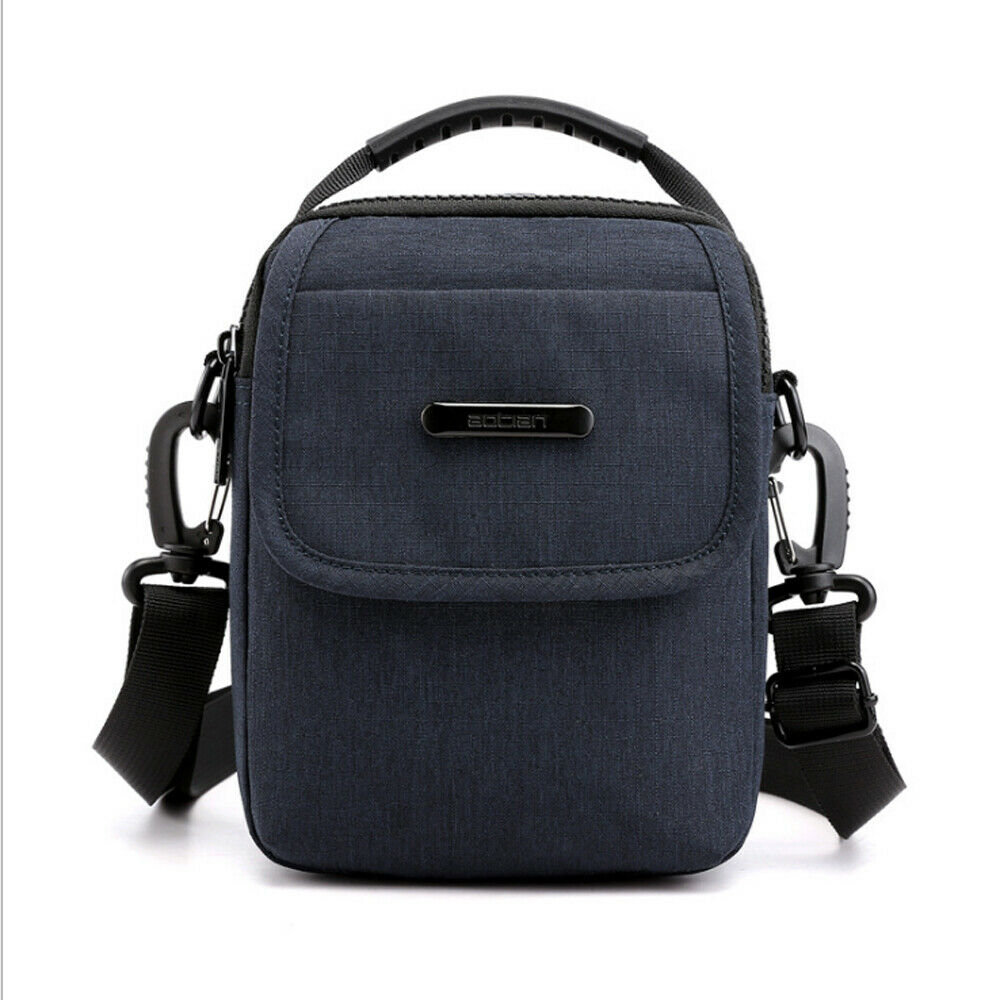019 Multifunction Crossbody Bag for Men Shoulder Messenger Bags Male Waterproof Short Trip Shoulder Bag Pack: Blue