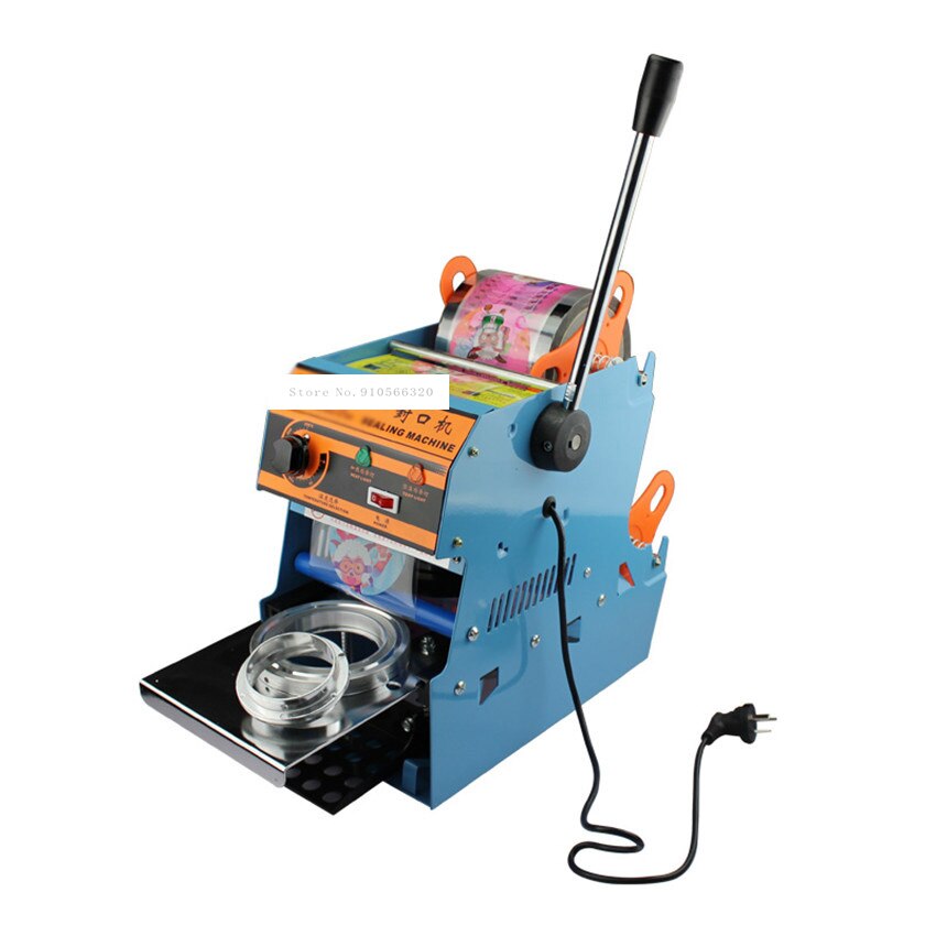 Manual Pearl Milk Tea Sealing Machine WY-806A Tea Cup Sealing Machine Plastic Sealer 7, 7.5, 9.5 CM 270W 220V / 50Hz