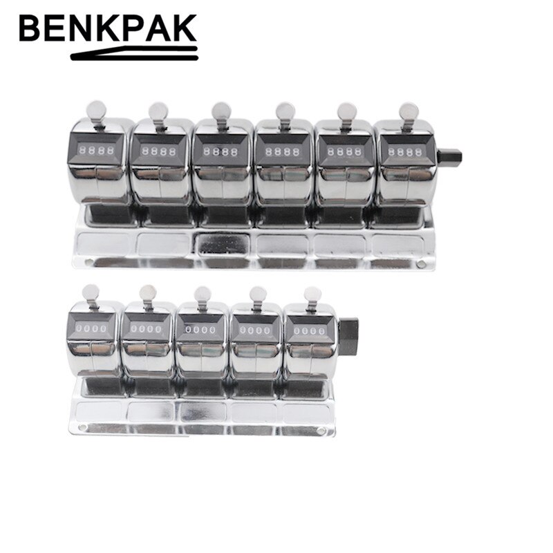 5/6 conjoined Metal Hand Tally Counter 4 Digit for laboratory hospital laboratory