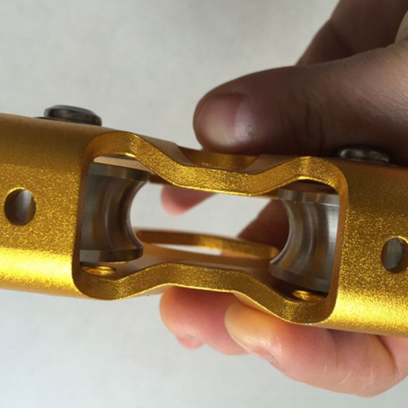 30KN Double Trolley Pulley Aluminum Zip Line Rock Climbing Mountaineering Rescue Lifting Tandem Pulley Camping Hiking