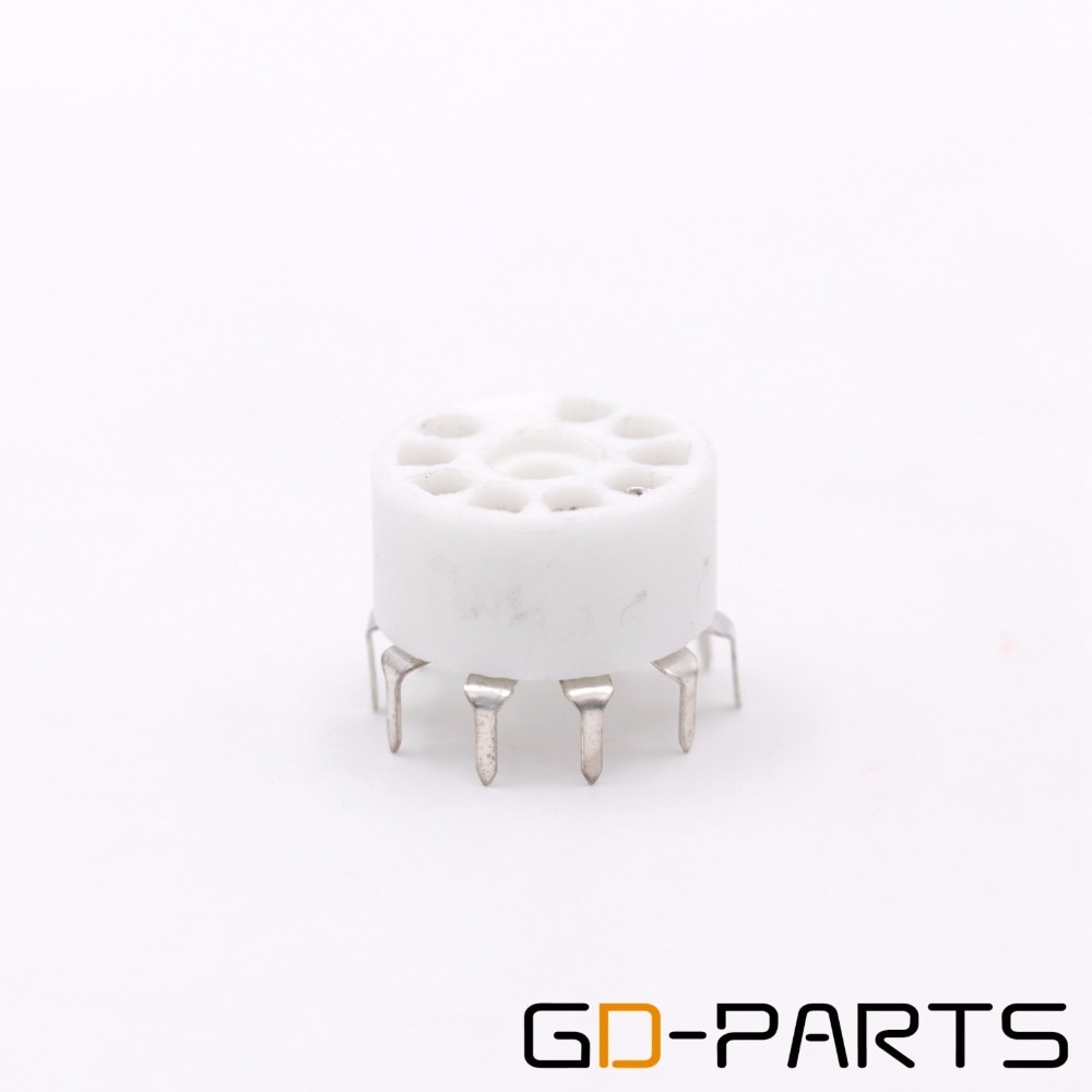 Miniature 9pin Ceramic Vacuum Tube socket for 12AX7 12AU7 ECC82 ECC83 PCB mount 2PCS