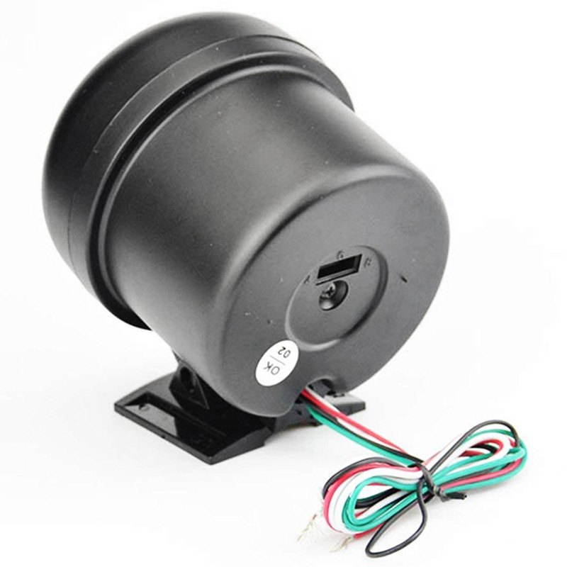 Universal 3.75 inch 12V White LED Backlit Tachometer Gauge with Red Shift Light for Auto Gasoline Car, 0-8000 RPM