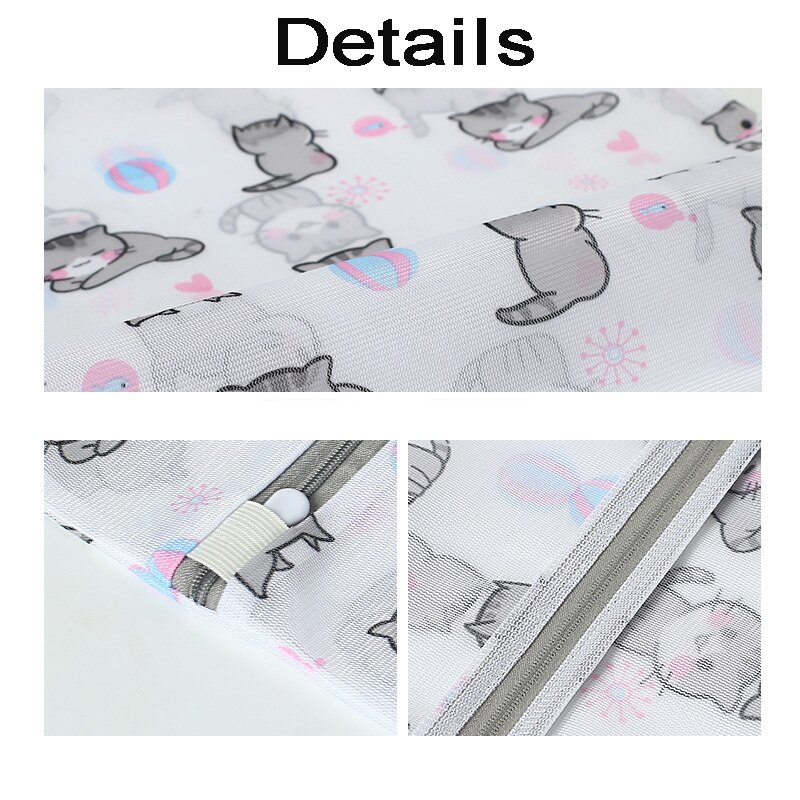 Polyester Printing Mesh Laundry Bag Underwear Bra Socks Washing Bag Washing Machine Foldable Laundry Organizer for Dity Clothes