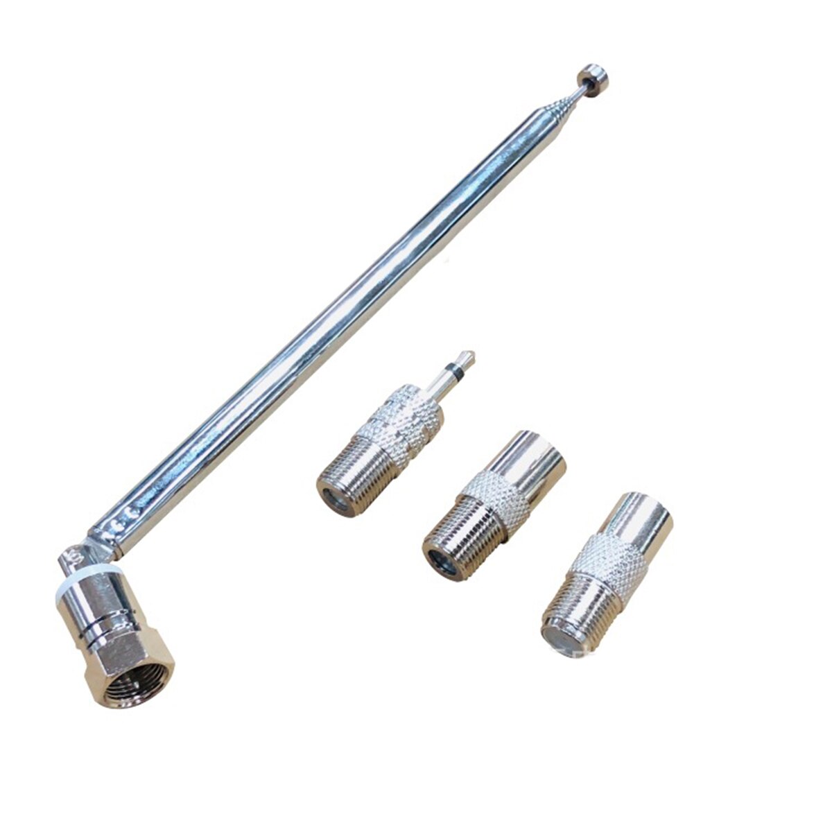 Fm Radio Antenne 75 Ohm F Type Man Telescopische Antenne Fm Telescopische Antenne Met 3 Adapters 76Cm