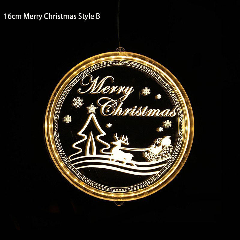 Atacado feliz natal festivo placa de luz decorativa decoração de natal 3d acrílico led bateria pendurado ornamento luz