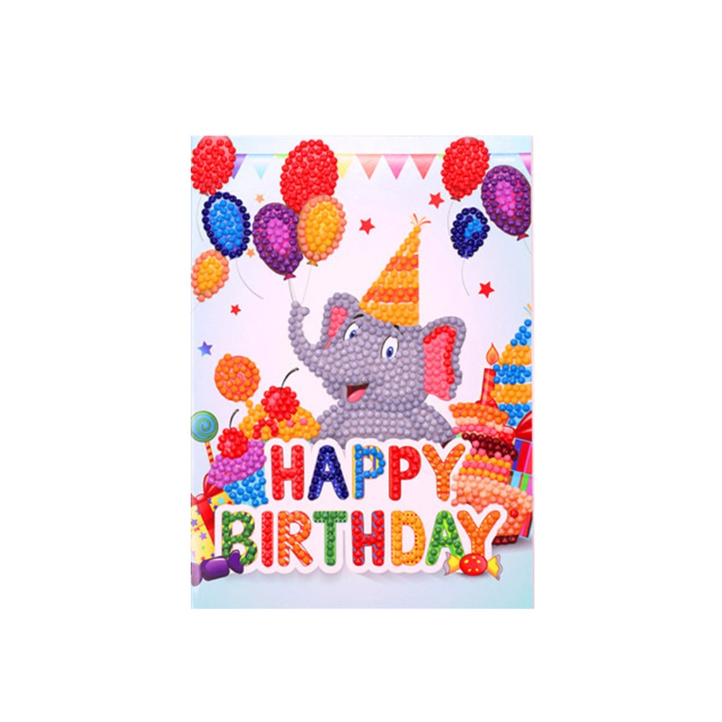 5D Diamond Painting Greeting Card Special Shape Diamond Embroidery Birthday Cards Thanksgiving Cards Cross Stitch Craft: D