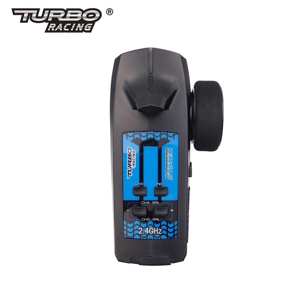 Turbo Racing P50 91805G-VT 2.4GHz 4CH Radio Transmitter Remote Controller with Receiver for RC Car Boat