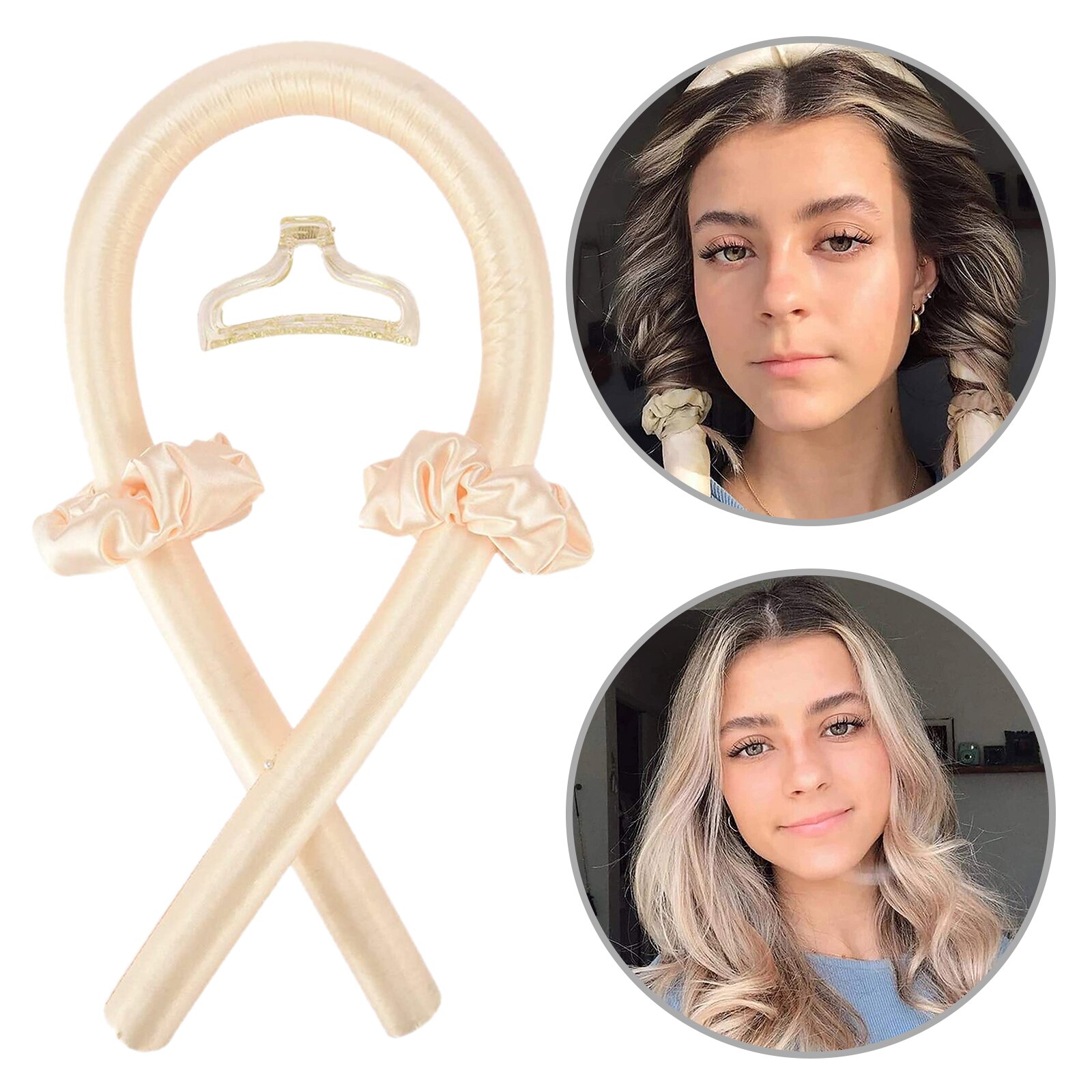 Heatless Curling Rod Headband No Heat Curls Hair Curlers Set for Long Headband Wave Hair Curlers DIY Styling Tools