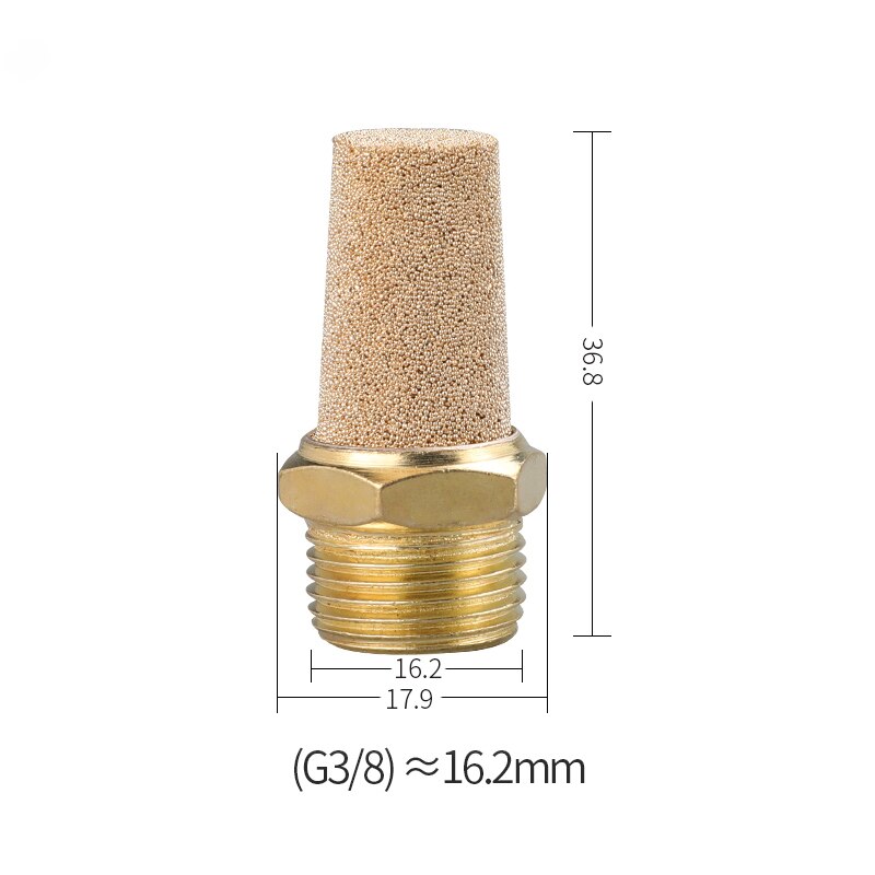 Pneumaattinen messinki pakoputken äänenvaimennin bsl  m5 1/8 " 1/4 " 3/8 " 1/2 " äänenvaimentimet asennus melun suodatin vaimennusliitin kupari: B -3