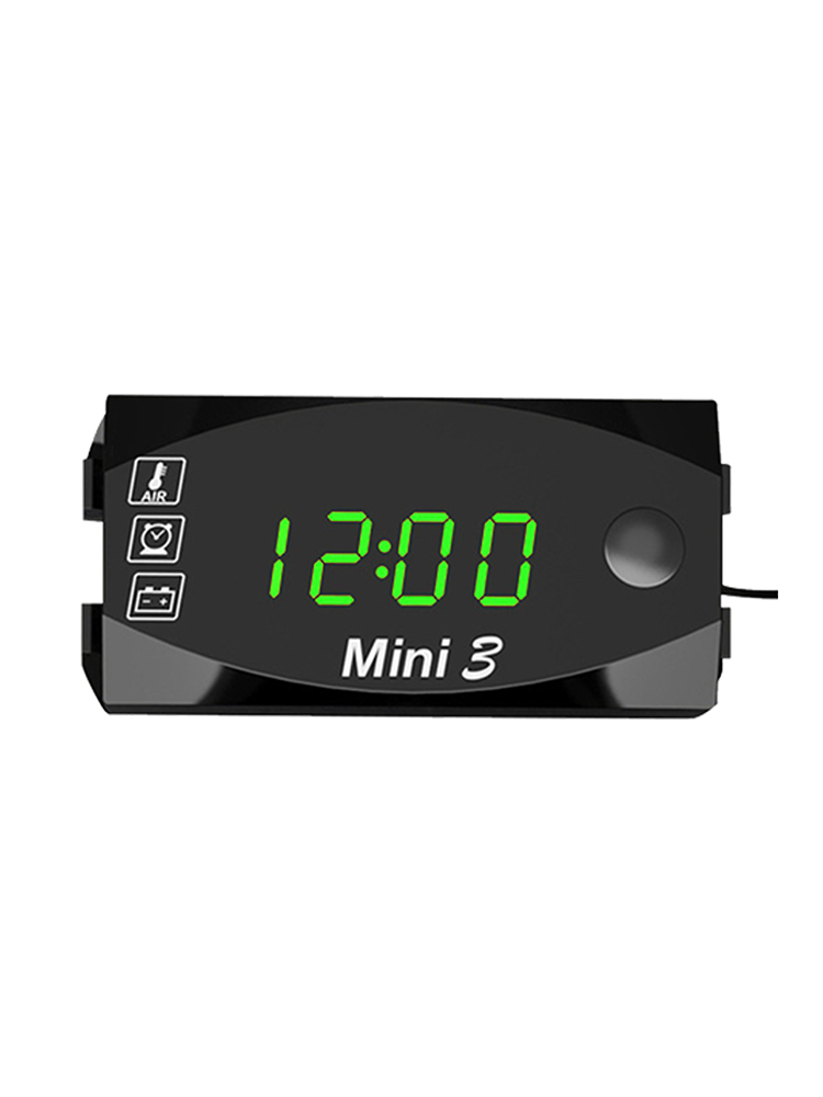 6 V-30 V Motorfiets Elektronische Klok Thermometer Voltmeter 3-in-1 IP67 Waterdichte LED Horloge Met universele Screen Digitale Display