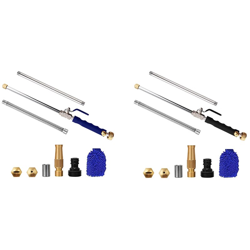 Hydro Jet Washer High Pressure Power Washer 38inch Wand Water Hose with Nozzle for Car Pet Window Cleaning Tool