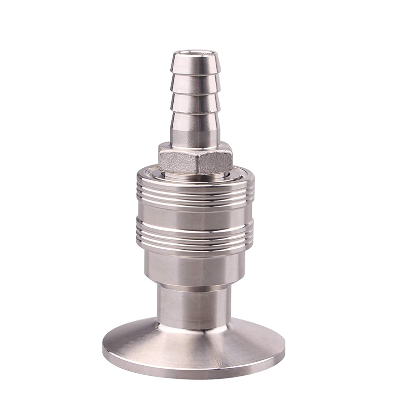 1.5" Tri Clamp Quick Disconnect Set - SS304 Sanitary Brewer Fitting With 1/2" Barb