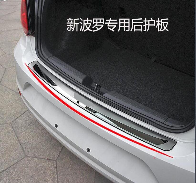 Roestvrij Staal Achter Vensterbank Panel, Achterbumper Protector Sill Voor Polo Auto-Styling