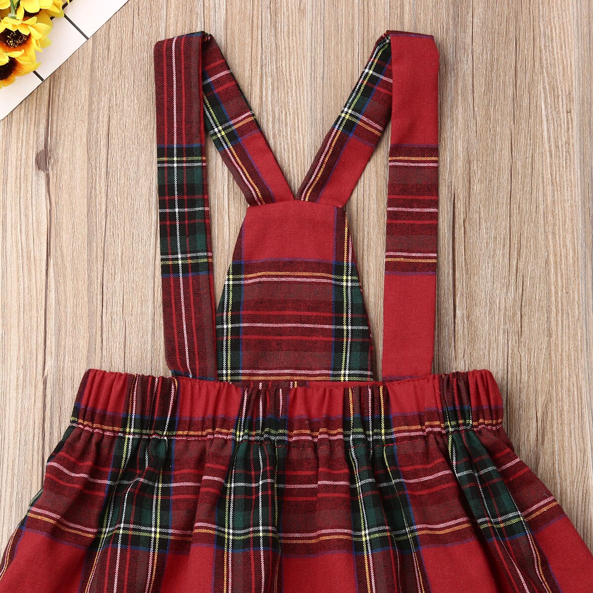 Nuovo 0-5Y bambino Sorelle Della Ragazza Di Natale Pagliaccetto fionda Vestito Da Partito Del plaid di Natale vestito