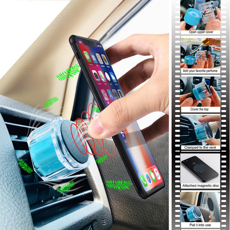 Car Multi-Function Mobile Phone Bracket Air Outlet Navigation Out Bracket Circular Magnetic Suction Port With Aromatherapy