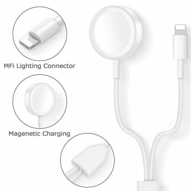 2 in 1 Drahtlose Ladegerät für Apfel Uhr Serie 5 1 2 3 4 USB magnetisch aufladen Kabel für IPhone