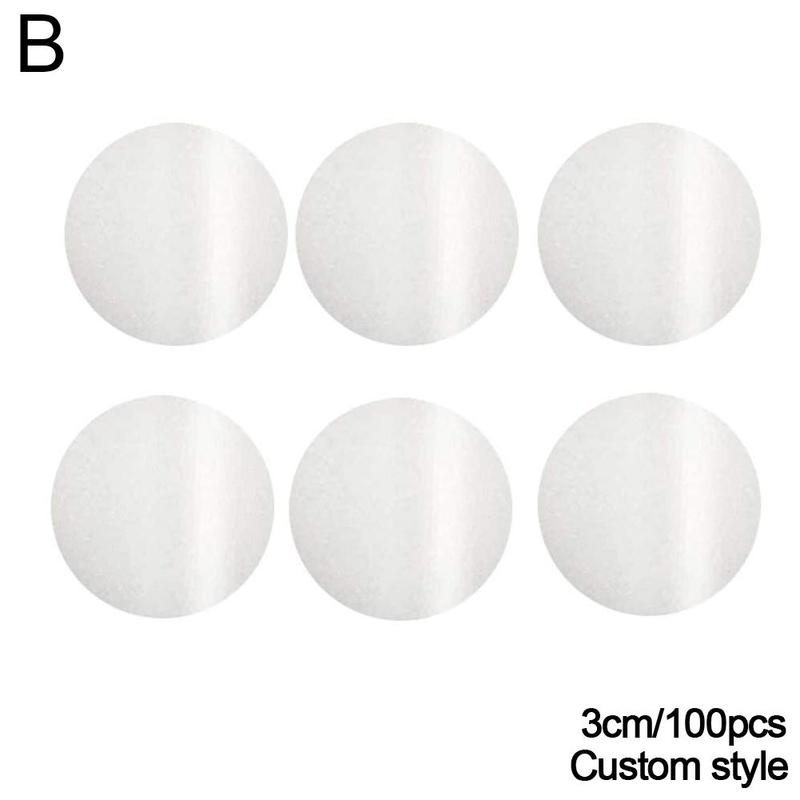 100Pcs White Paper Stickers Round Blank Handmade Sticker Adhesive DIY Labels Package Envelope Sealing Sticker Stationery: 3CM 100pcs